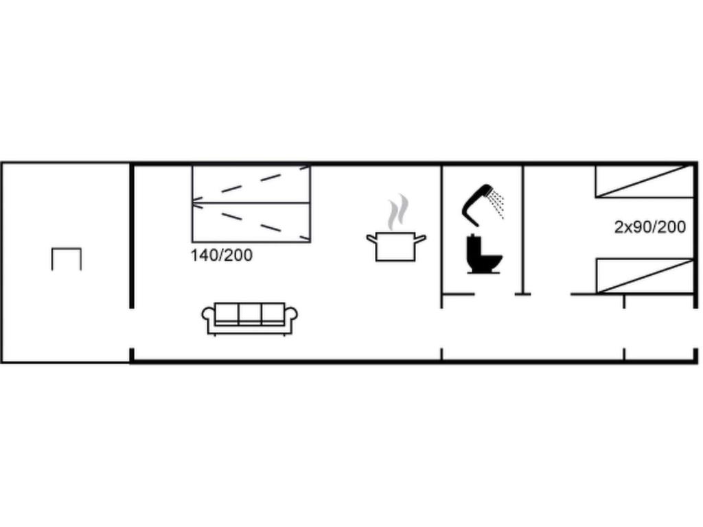 Půdorys ubytování Apartment Mijat - 50m from the sea by Interhome