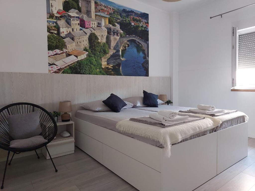 Postel nebo postele na pokoji v ubytování Guest House Vanja