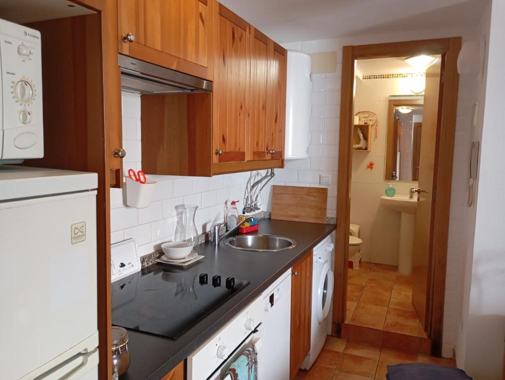 Kuchyň nebo kuchyňský kout v ubytování Apartamentos el Camino