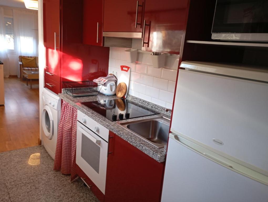 Kuchyň nebo kuchyňský kout v ubytování Apartamentos el Camino