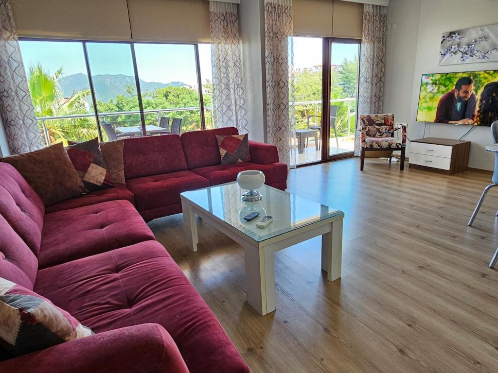 Posezení v ubytování Deniz Manzaralı, Plaja 100 Metre, Luks Daire 4