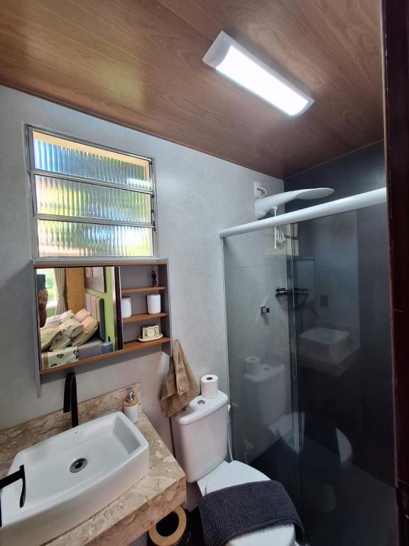 Koupelna v ubytování Casa da Farofa