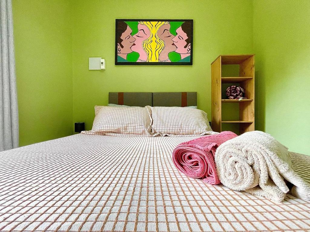 Postel nebo postele na pokoji v ubytování Casa da Farofa