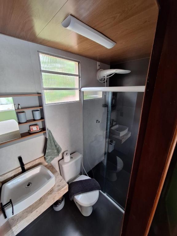 Koupelna v ubytování Casa da Farofa