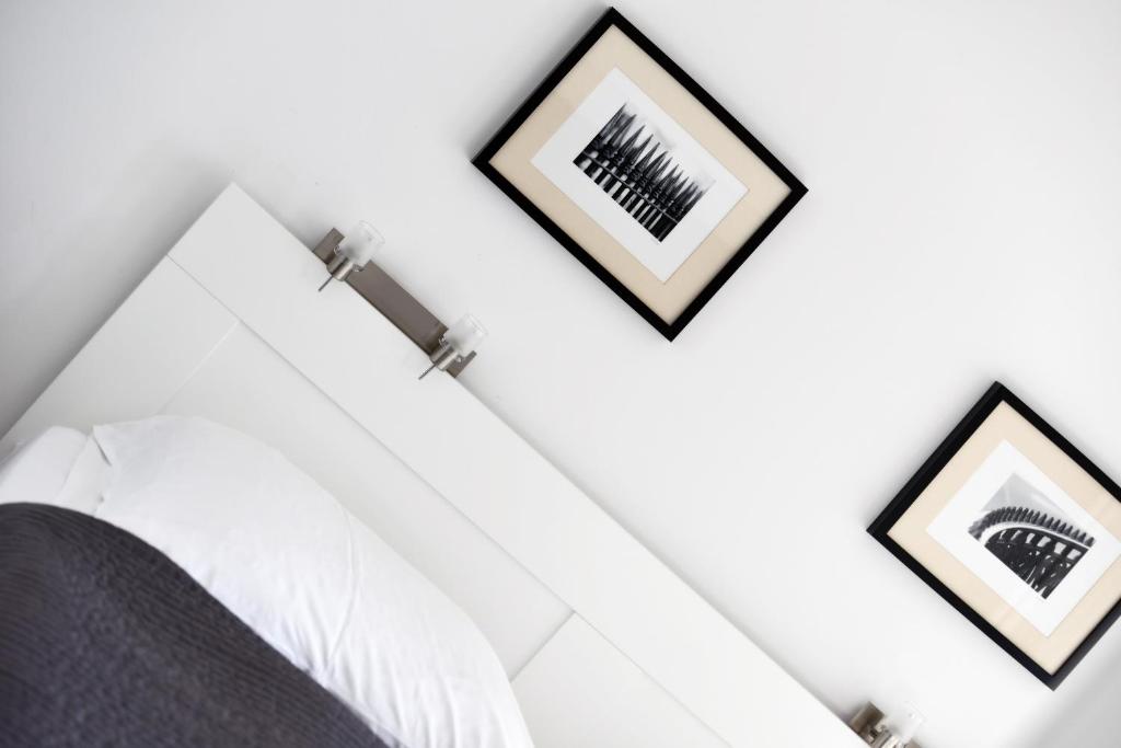 Postel nebo postele na pokoji v ubytování Penthouse Ostseeresidenz