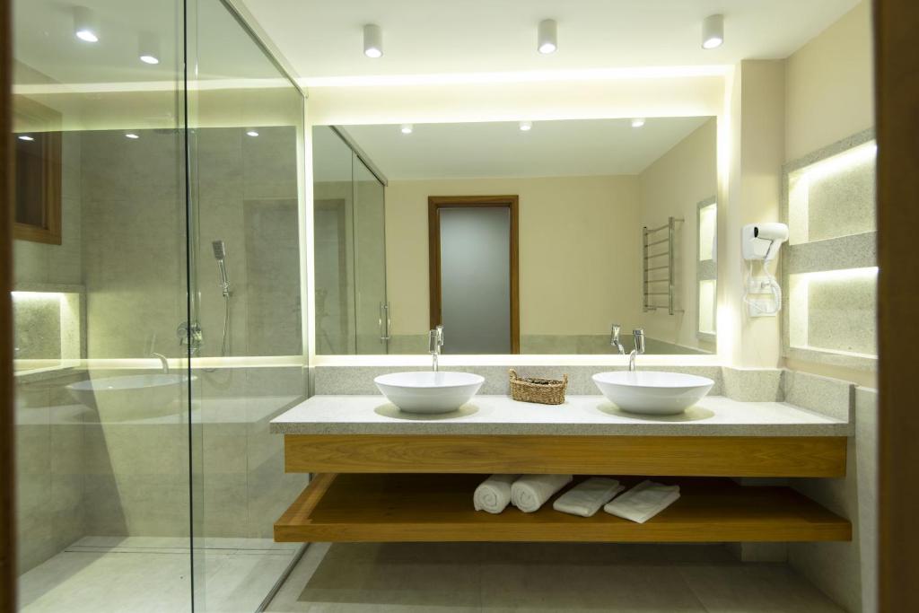 Koupelna v ubytování Hotel Villa Rossa