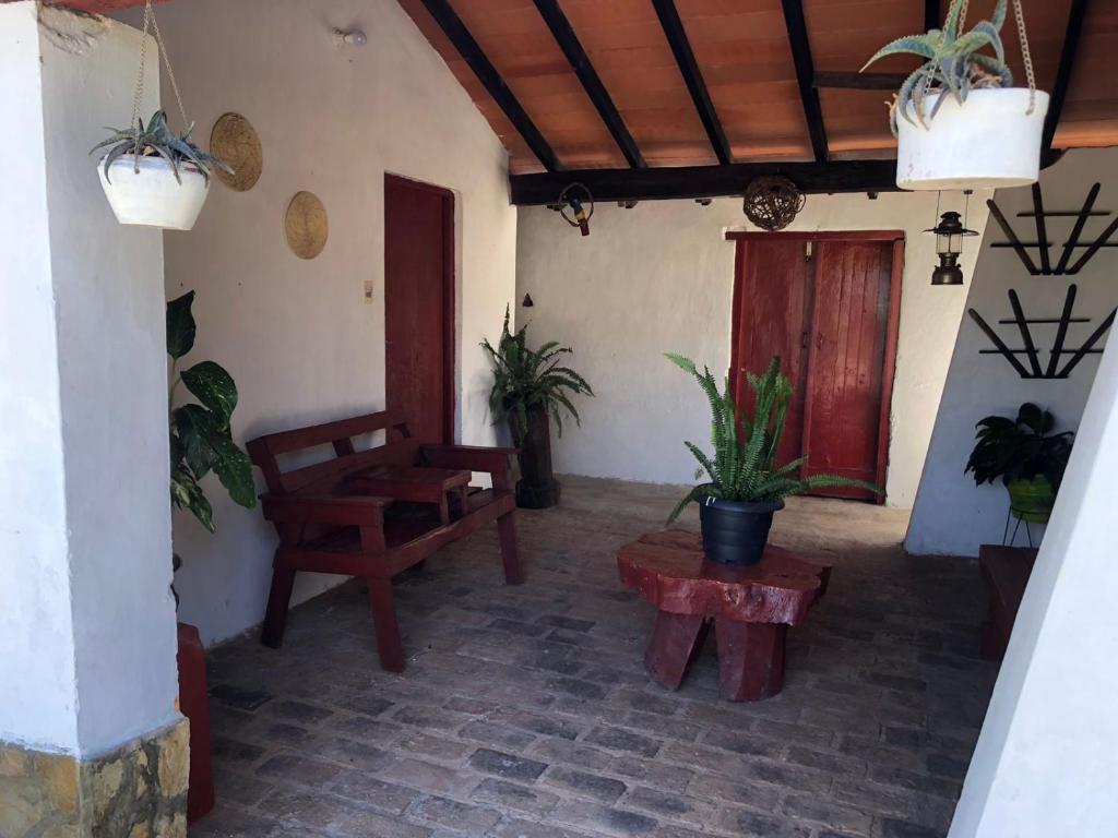 Posezení v ubytování Rancho Ña Ignacia Nueva Colombia