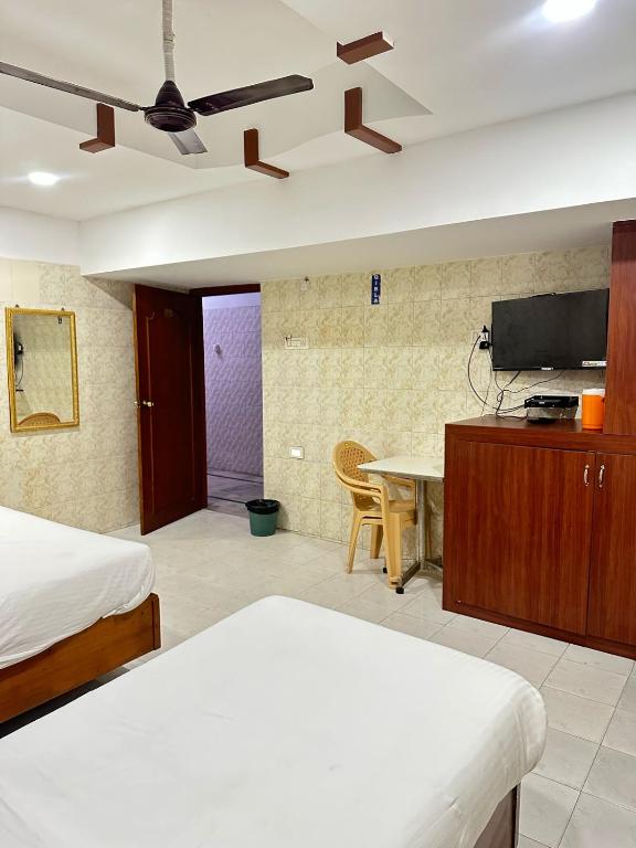 TV a/nebo společenská místnost v ubytování Hotel Safra