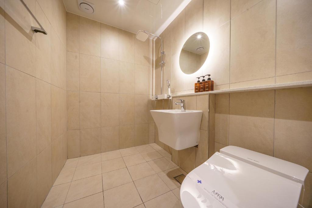 Koupelna v ubytování Hotel MARIA
