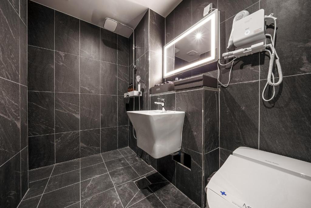 Koupelna v ubytování Hotel MARIA