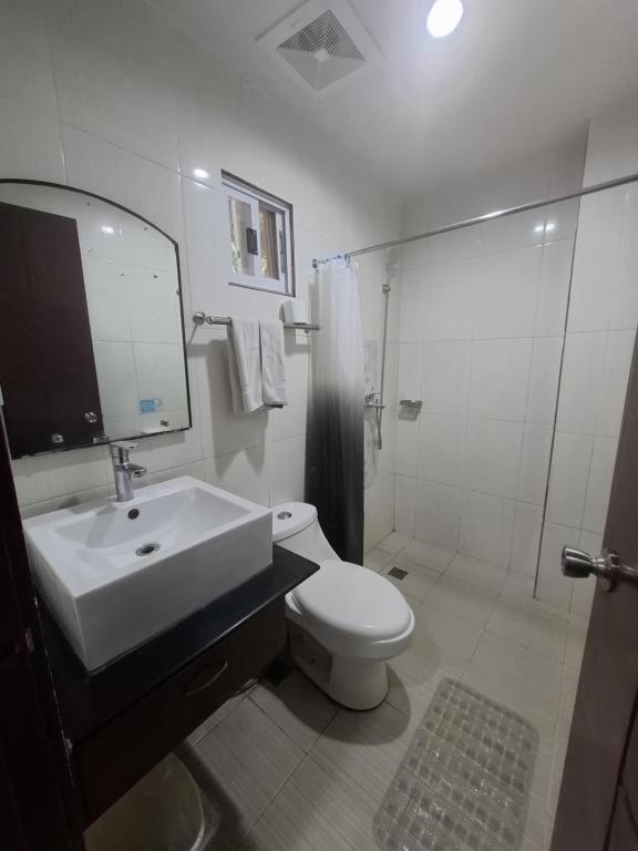 Koupelna v ubytování Mañana Hotel