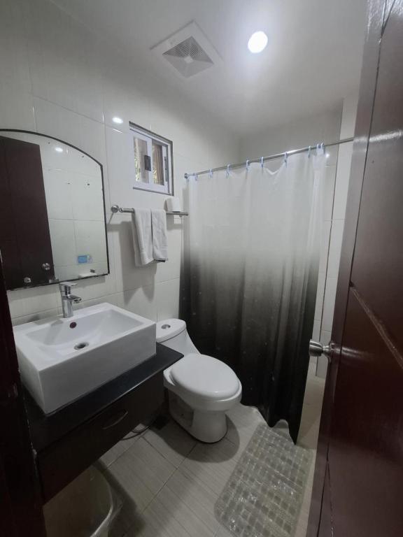 Koupelna v ubytování Mañana Hotel