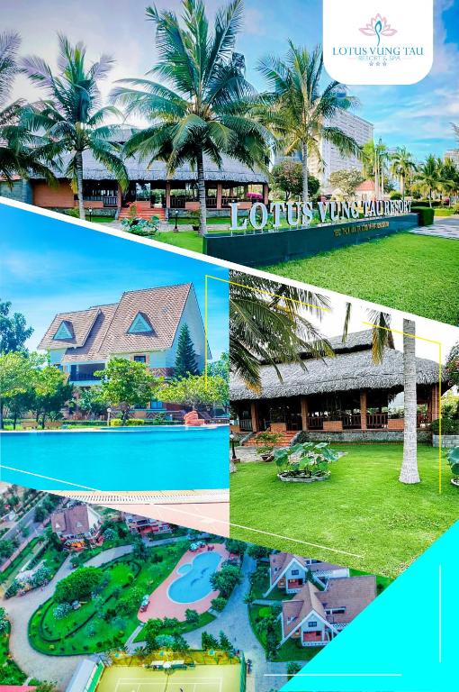 a collage of photos of a resort at Lotus Vung Tau Resort & Spa in Vung Tau