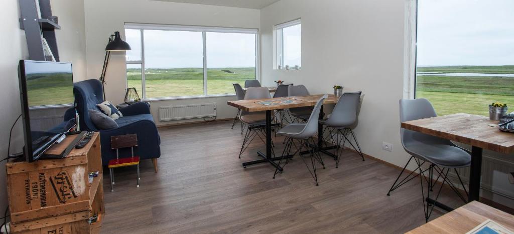TV a/nebo společenská místnost v ubytování Farmhouse Lodge