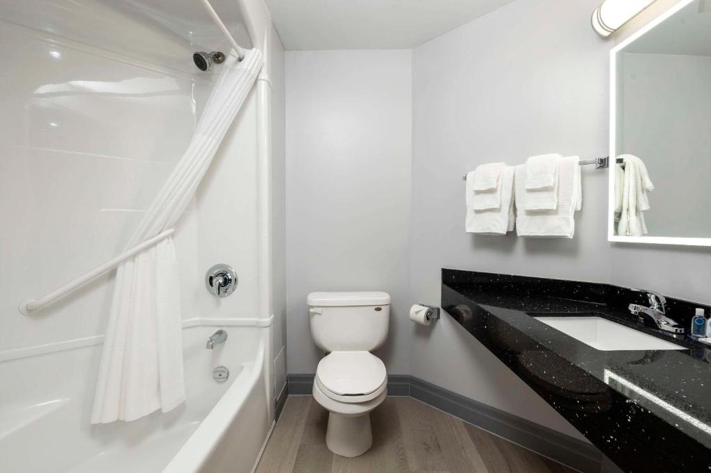 Koupelna v ubytování Comfort Hotel