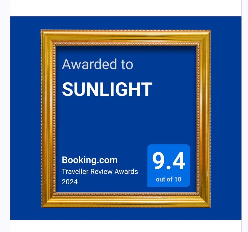 Certifikát, hodnocení, plakát nebo jiný dokument vystavený v ubytování SUNLIGHT