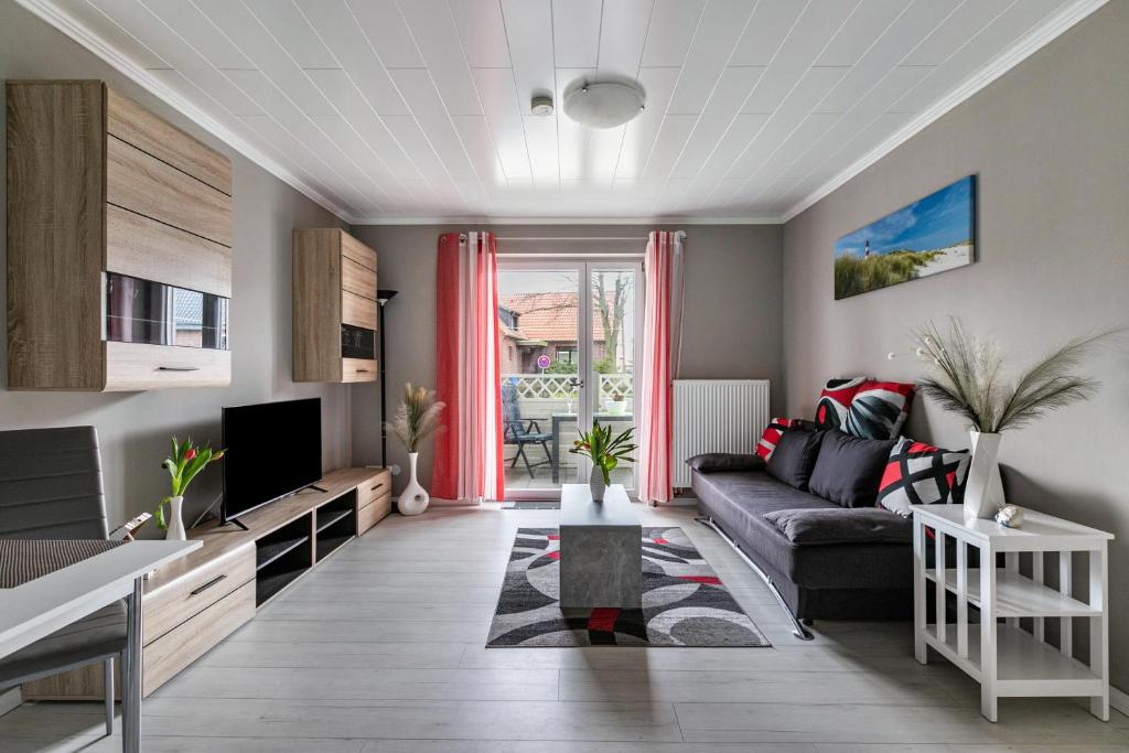 Μια τηλεόραση ή/και κέντρο ψυχαγωγίας στο Terrassenwohnung Windsbraut