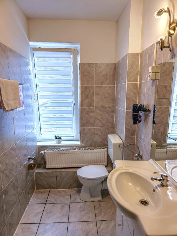 Koupelna v ubytování Praktische City Apartments direkt am Hauptbahnhof