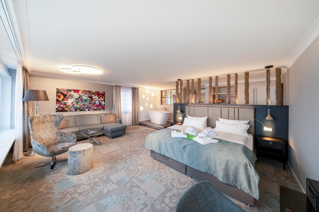 Posezení v ubytování Strandhotel Duhnen