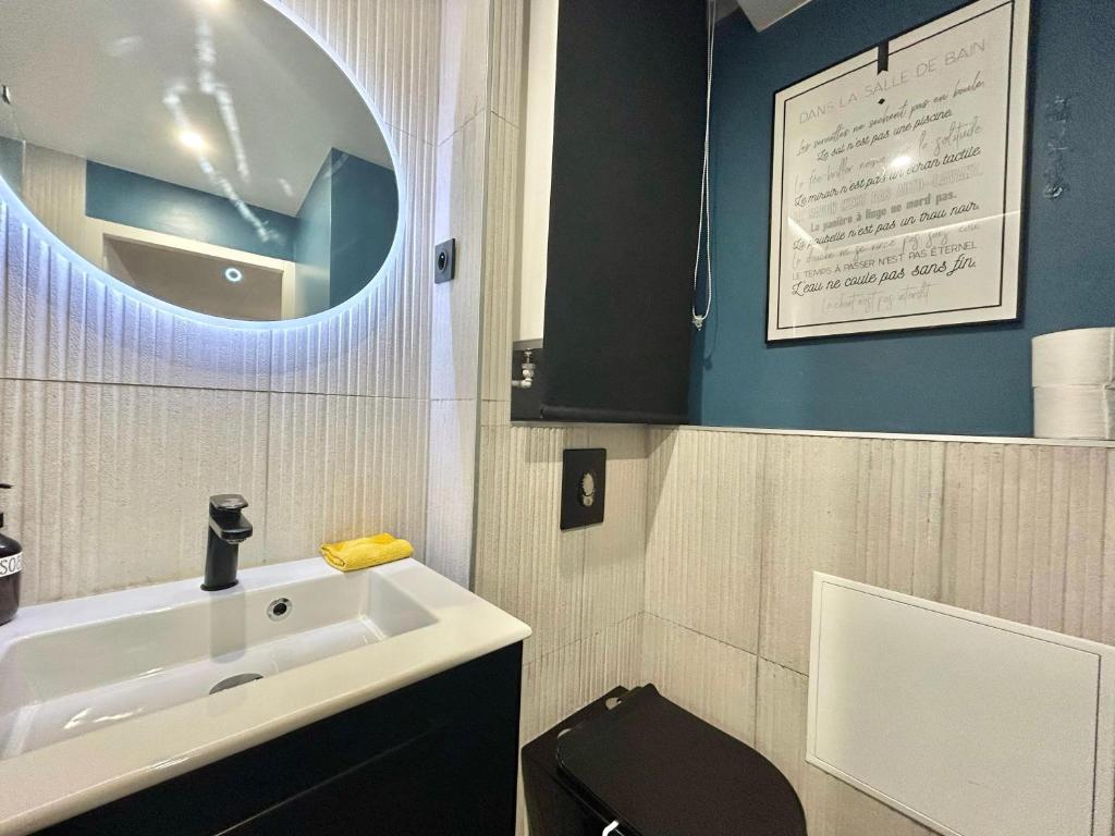 Kúpeľňa v ubytovaní Chez Antho T4 - appartement moderne en plein cœur du Panier proche Vieux Port