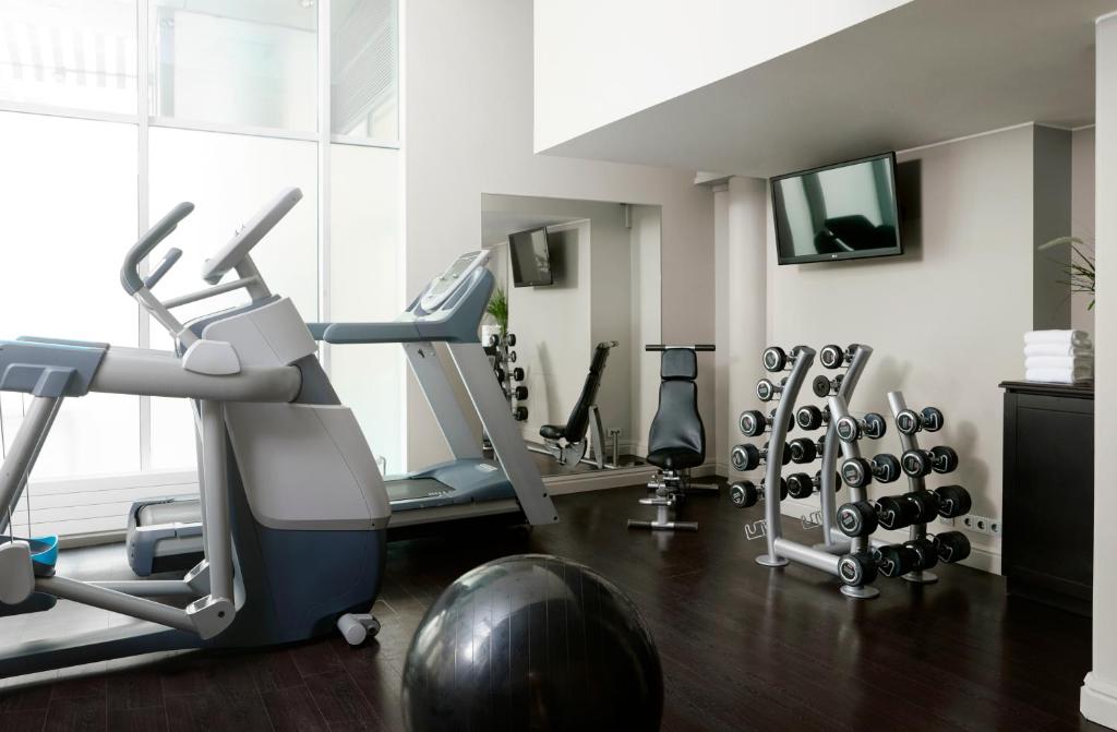 Fitness centrum a/nebo fitness zařízení v ubytování Hotel Haven