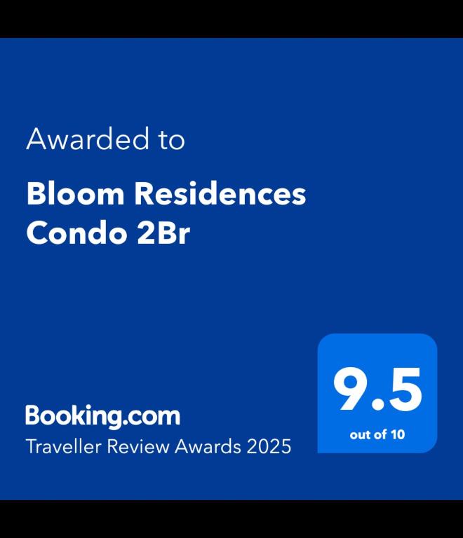 Certifikát, hodnocení, plakát nebo jiný dokument vystavený v ubytování Bloom Residences Condo 2Br