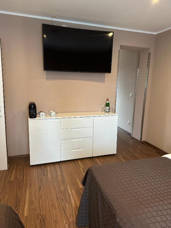 TV a/nebo společenská místnost v ubytování Pension am Zollverein