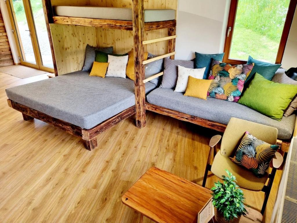 Postel nebo postele na pokoji v ubytování Studio Apartma2 pri Adamu
