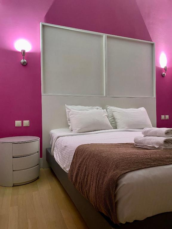 Postel nebo postele na pokoji v ubytování Art Hotel Athens