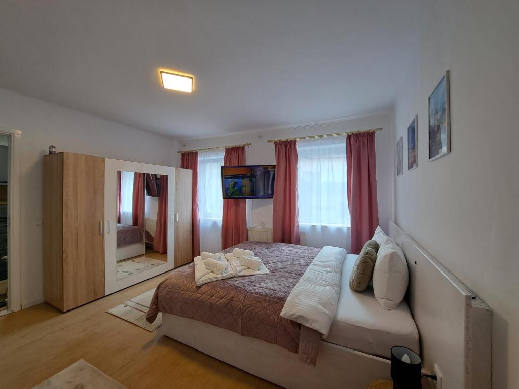 Katil atau katil-katil dalam bilik di Studio with free Parking in the Center - Deliamo 3