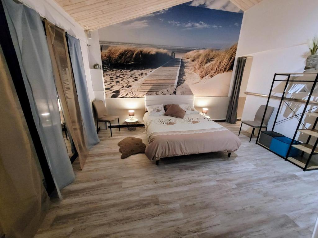 Posteľ alebo postele v izbe v ubytovaní Maison Princesse