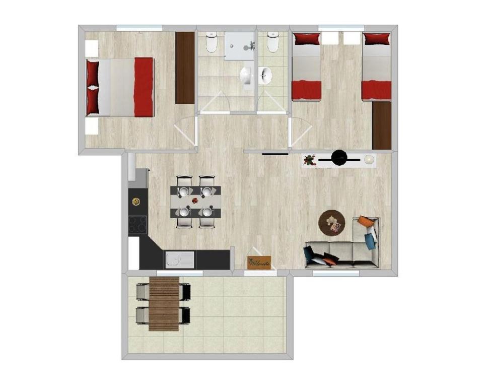 Půdorys ubytování Bungalow Melisa 7