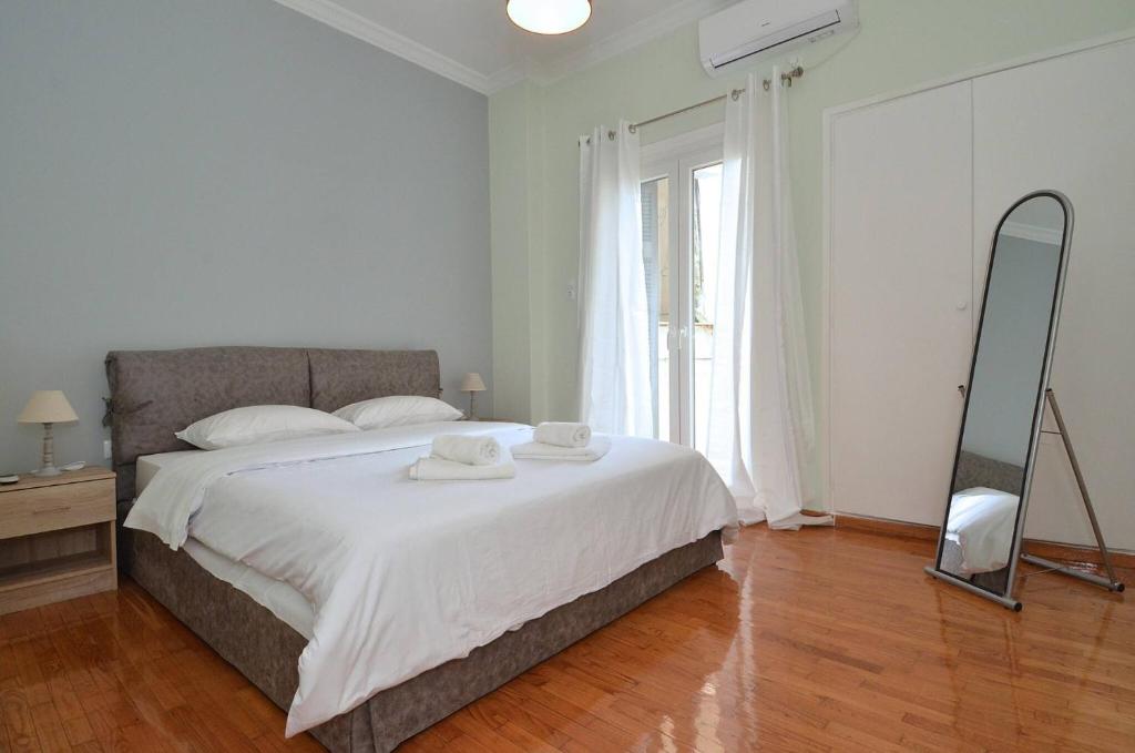 Posteľ alebo postele v izbe v ubytovaní Patisia, a minimal apartment