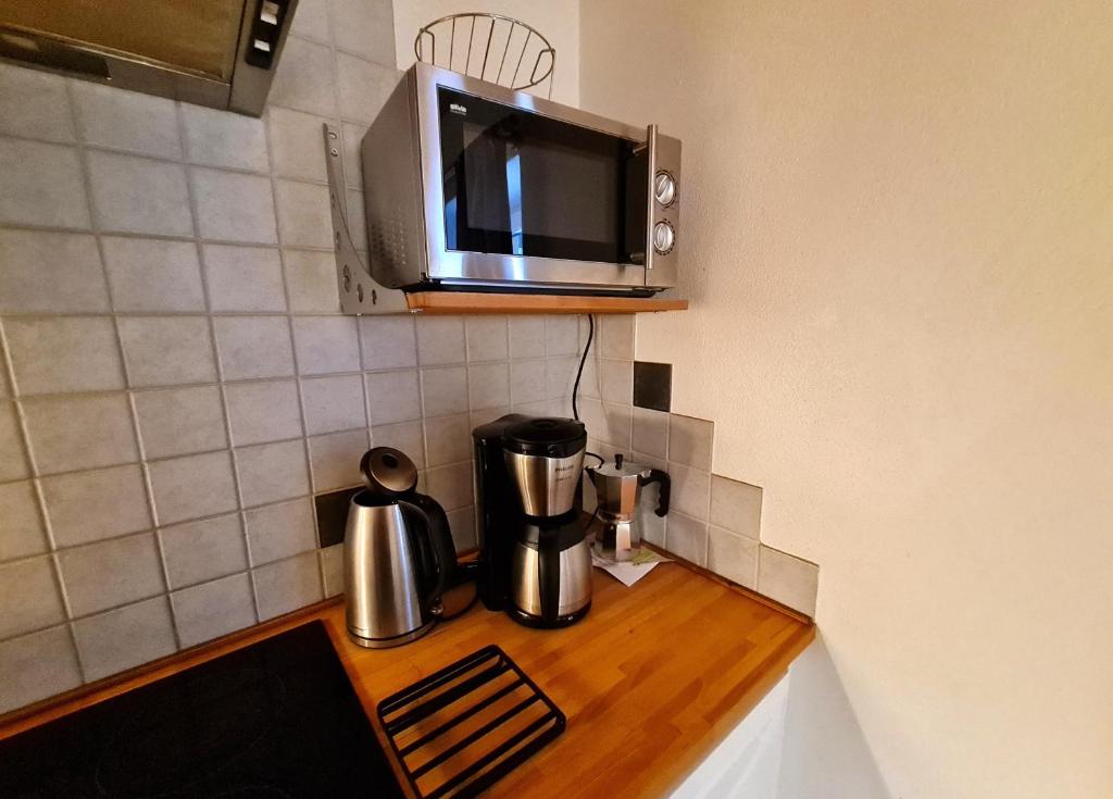 Kuchyň nebo kuchyňský kout v ubytování Gurkhof Ferienwohnungen