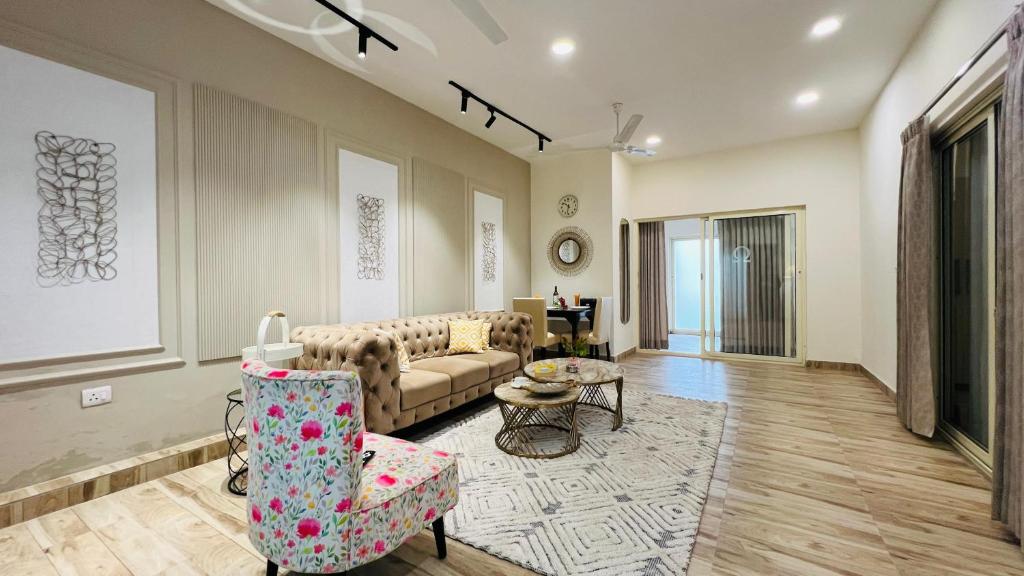 Posezení v ubytování Olive Service Apartments - Medanta Medicity