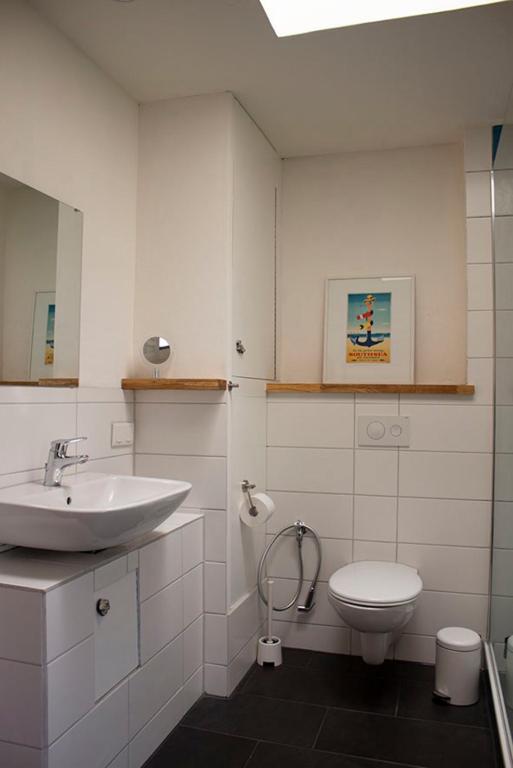 Koupelna v ubytování Achterdeck mit Sauna