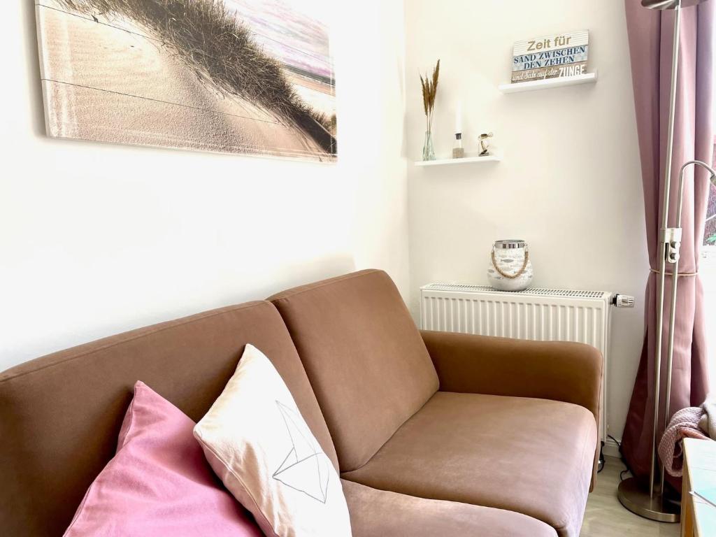 Posezení v ubytování Ferienwohnung Dünennest
