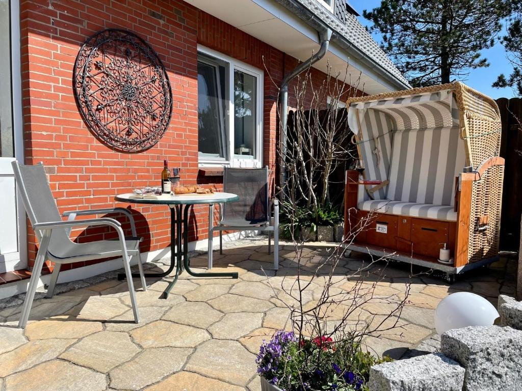 Patio nebo venkovní prostory v ubytování Ferienwohnung Dünennest
