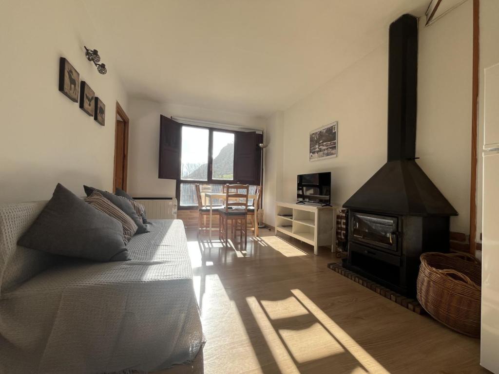 TV a/nebo společenská místnost v ubytování Apartamentos Turísticos Río Gállego (VUT EL CANFRANERO)