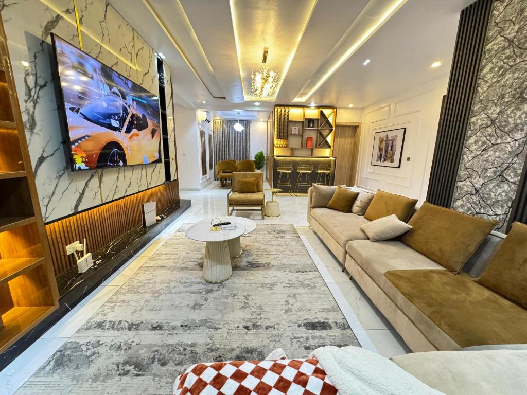 Posezení v ubytování SunnySide 2 Bedroom Apartment