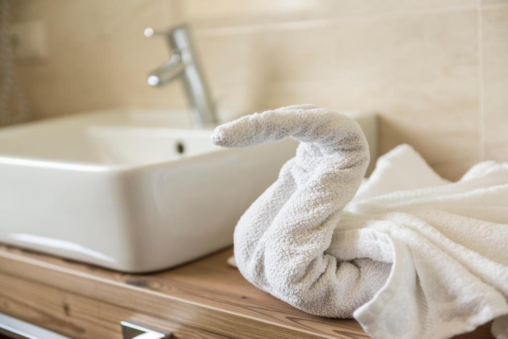 Koupelna v ubytování Hotel Schmiedhof
