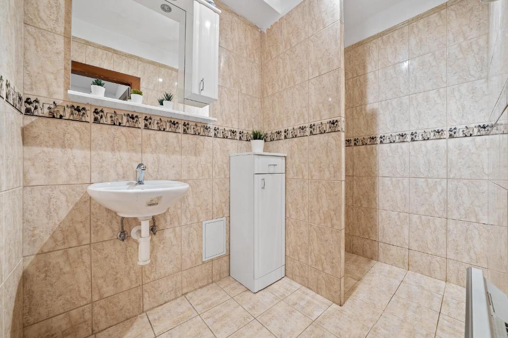 Koupelna v ubytování Prostorný apartmán pro 4 osoby v Beskydech
