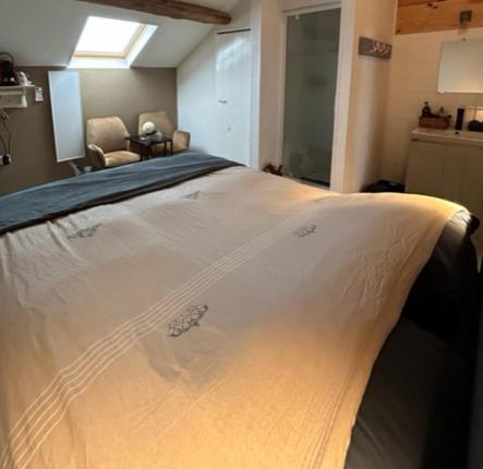 Postel nebo postele na pokoji v ubytování B&B Chambres d'Hotes Chez Juredieu