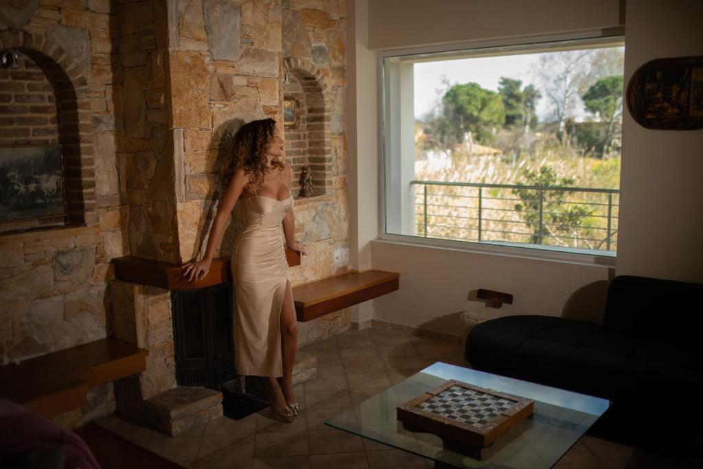 Posezení v ubytování Mulberry house Nea makri