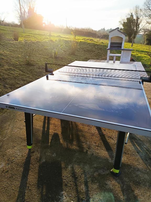 Stolní tenis v ubytování gîte dans endroit atypique nebo okolí