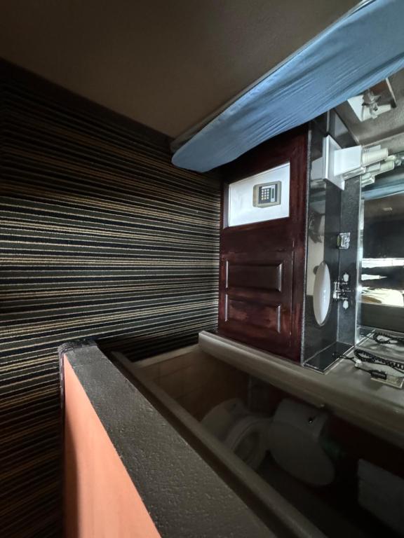 Ein Sitzbereich in der Unterkunft labh inc Motel