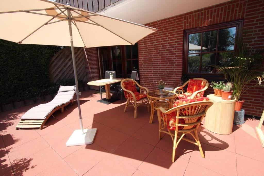 Patio nebo venkovní prostory v ubytování Landhaus am See - mit Strandkorb an der Ostsee