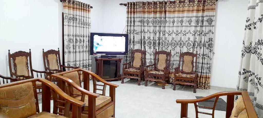 TV a/nebo společenská místnost v ubytování Vistar house