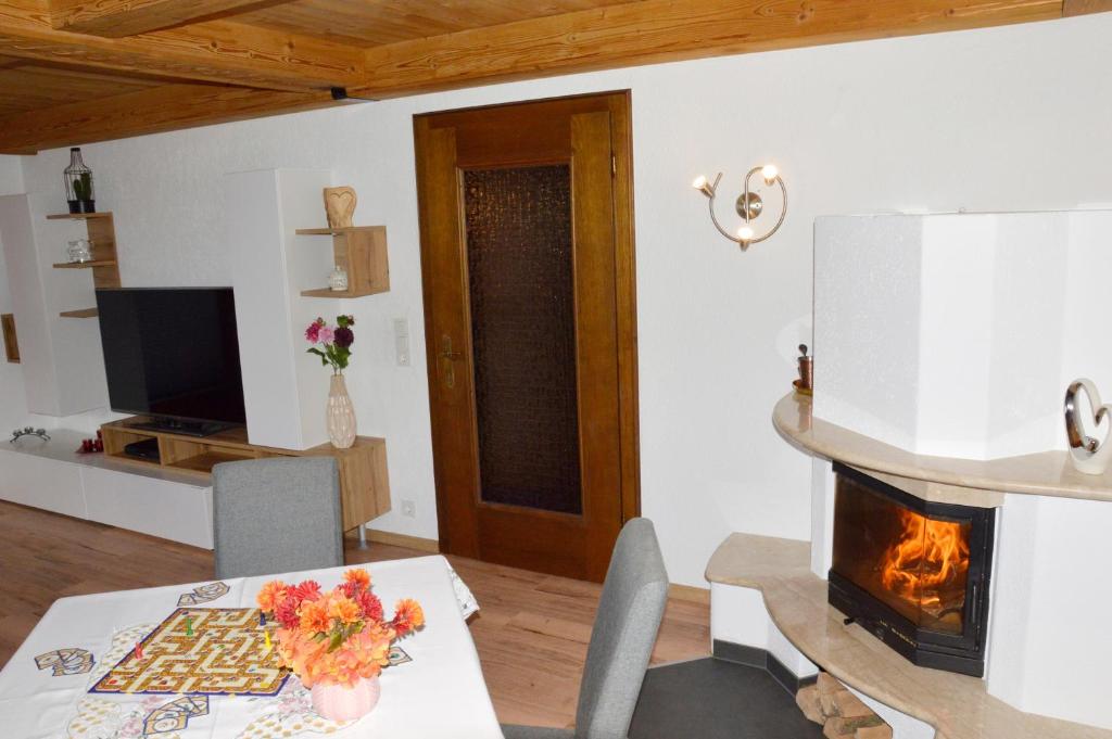 TV a/nebo společenská místnost v ubytování HauserA Appartement