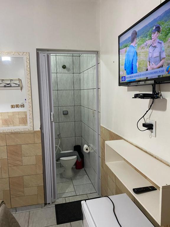 Koupelna v ubytování Pousada Recanto da Vila